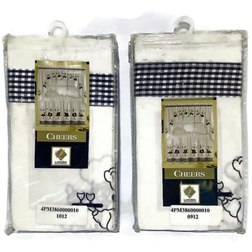 Lorraine Home Fashions Window Valance Set of 2 Cheers Design #337 60" x 12"